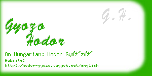 gyozo hodor business card